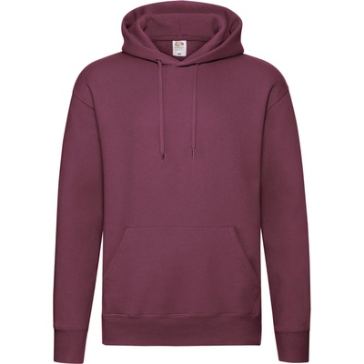 Fruit of the Loom premium hooded sweat / Мъжки суитшърт с двуслойна качулка - бордо xl (16215237004)