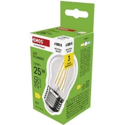 Emos LED žiarovka Filament Mini Globe E27 1,8 W 25 W 250 lm neutrálna biela