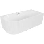 Mexen Gia свободностояща ъглова вана с дясно оребряване 150 x 75 см, бял (52701507500P-66)