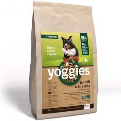 Yoggies granule lisované za studena s probiotiky Jehněčí maso & bílá ryba 5 kg