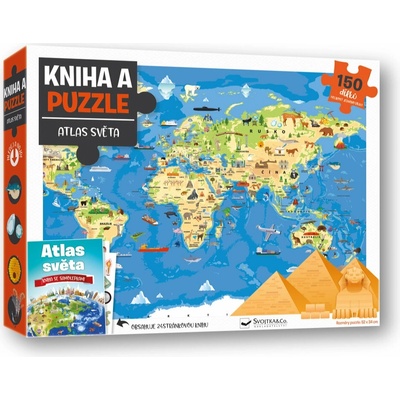 Kniha a puzzle Atlas světa Svojtka & Co. s. r. o.