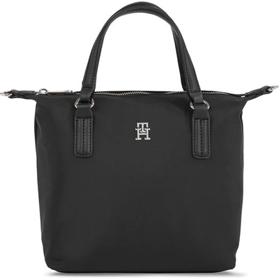Tommy Hilfiger Дамска чанта Tommy Hilfiger Poppy Th Small Tote AW0AW15640 Black BDS (Poppy Th Small Tote AW0AW15640)