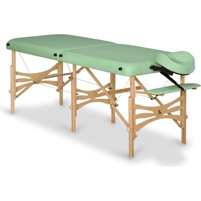 Habys Skladací masážny stôl Alba pistáciová 22 Vinyl Flex 180 x 70 cm buk svetlý od 180 x 70 cm