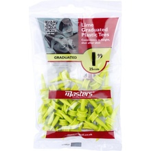 Masters Golf Plastic Graduated Tees 1 Inch 35ks lime