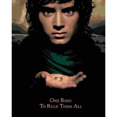 Zuty Frodo s prstenem pán prstenů 40 x 50 cm vypnuté plátno na rám 8596530237815