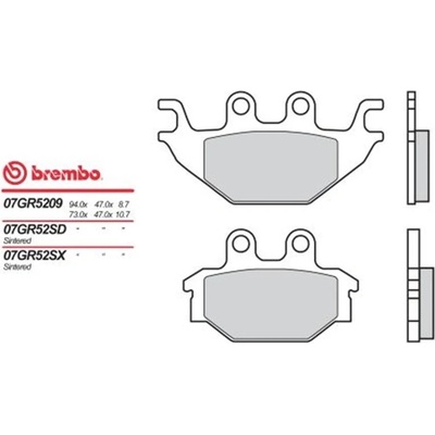 Zadní brzdové destičky Brembo Yamaha 125 YZF R 2014 - směs SD – Hledejceny.cz