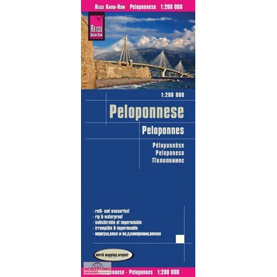 Peloponés (Peloponnese) 1:200.000 mapa RKH