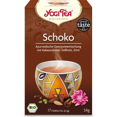 Yogi Tea Choco Ajurvédsky bylinný čaj porciovaný BIO 17 × 2,2 g