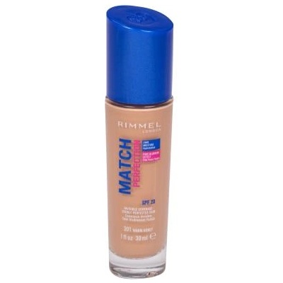 Rimmel London Match Perfection SPF20 течен фон дьо тен 30 ml нюанс 301 Warm Honey