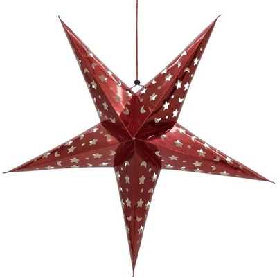 Europalms Star Lantern papírová hvězda 40cm červená