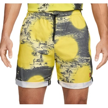 Nike Мъжки шорти Nike Dri-FIT Heritage Print Tennis Shorts - Жълт