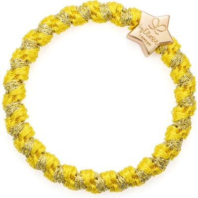 By Eloise London Woven Gold Star Ластик за коса за жени цвят Marigold