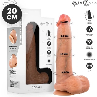 Mr intense bruce m silicone dildo with testicles 20 cm