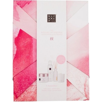 Rituals The Ritual of Sakura sprchový gel 200 ml + krém 200 ml + difuzér 70 ml + vonná svíčk 140 g dárková sada – Zboží Dáma