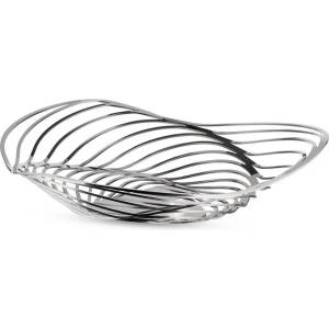 Alessi Купа за плодове TRINITY 33 см, ниска, сребриста, Alessi (ALACO03)