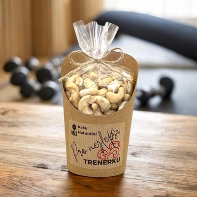 Nutworld Kešu natural v celofánku a kelímku pro trenérku 180 g