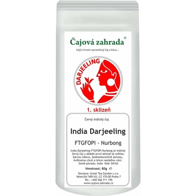 Čajová zahrada India Darjeeling FTGFOPI Nurbong černý čaj 80 g