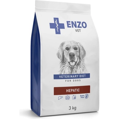 ENZO VET hepatic Диетична пълноценна суха храна за кучета с чернодробни заболявания, 3 кг