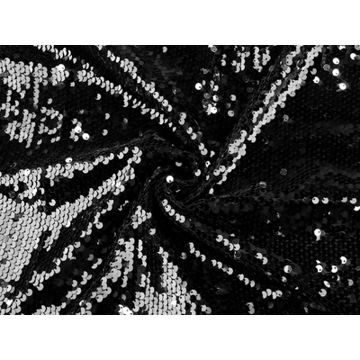Flitrová látka - oboustranné flitry Varianta: 3 (345 g/m²) černá stříbrná 58748/150325/270828