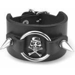 Leather & steel fashion гривна skull ring- lsf1 125