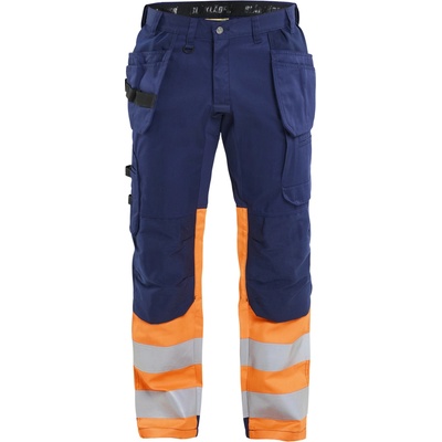 Blåkläder AB 1558 výstražné nohavice Námornická modr/oranžová