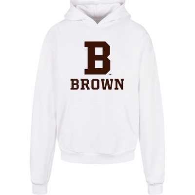 Urban Classics Суичър Brown University - B Initial Ultra Heavy Hoody white XXLUB-MP5006338-00220 - Тъмносив, размер 5XL