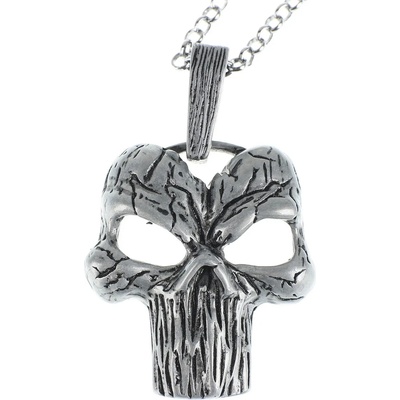 Leather & steel fashion Колие с висулка Череп - lsf4 57