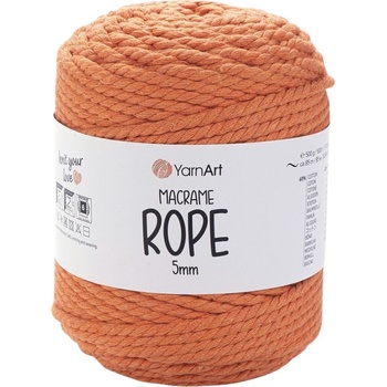 YARNART Macrame Rope 5 mm 5 mm 85 m 770 Light Orange юта (Macrame Rope 5 mm 770)