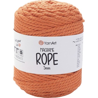 YARNART Macrame Rope 5 mm 5 mm 85 m 770 Light Orange юта (Macrame Rope 5 mm 770)