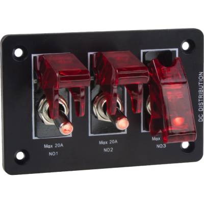 Panel s 3x spínačom 12/24V