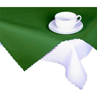 Forbyt obrus s nešpinivou úpravou Jednofarebný Doštiček tmavo zelený 90x90 cm