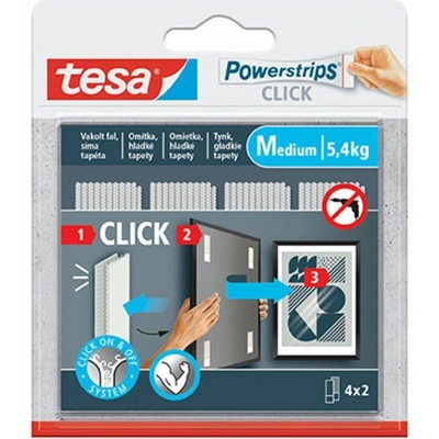 Tesa ® Samolepicí proužky se suchým zipem Powerstrips CLICK 4 x 2 M (77721-00003-00)