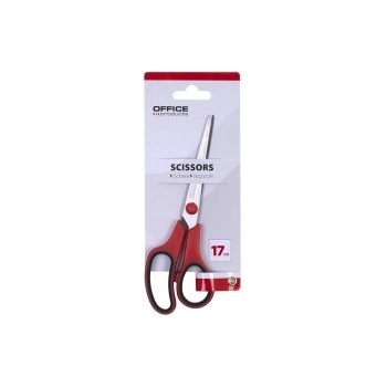 Image 1 of Office Products Ножица с гумирани дръжки 17см черна/червена