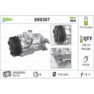 Kompresor, klimatizace VALEO 699367