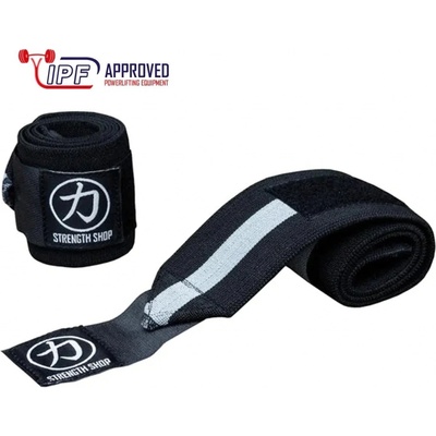 IPF Approved Bandáže na zápěstí SS Wrist wraps super heavy černá/šedá 60cm