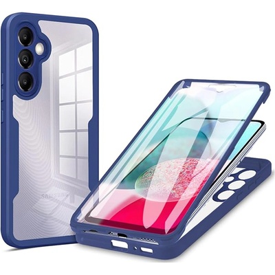 Techsuit Калъф за Samsung Galaxy Galaxy A14 4G / A14 5G + калъф - ColorVerse 360 Series - син