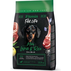 Dibaq Fitmin For Life Агнешко и ориз мини храна за кучета 2, 5 kg