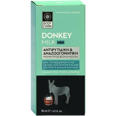 Bodyfarm Donkey milk Men Anti wrinkle and Rejuvenating Face cream 50 ml