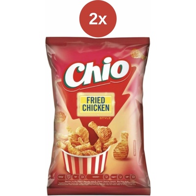 Chio Fried Chicken Style vyprážaný zemiakový snack s príchuťou pečenej kura 2 x 65 g