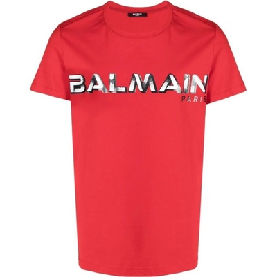 Balmain Paris Logo red tričko