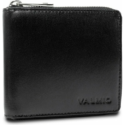 Valmio Kožená Čierna Peňaženka so zapínaním na zips