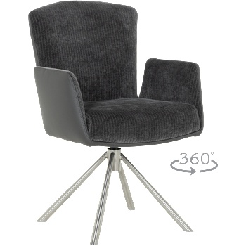 Carmen Трапезен стол sindi - графит (b3532272)