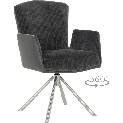 Carmen Трапезен стол sindi - графит (b3532272)