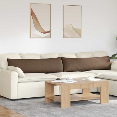 vidaXL Диван възглавници 2 pcs Кафяво 145 x 40 см текстил (42013829)