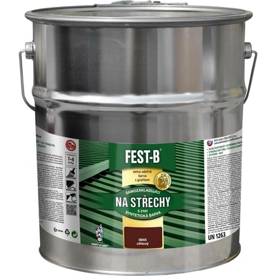 BARVY A LAKY HOSTIVAŘ, a.s. FEST-B S2141 2v1 barva na střechy a kov 12kg 0101 světle šedá