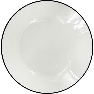 by inspire Hluboký porcelánový talíř Linea Black, 20,5 cm, černá linka