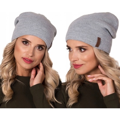 Fashionweek elegantní dámská teplá čepice beanie ZIZI-V1 šedý
