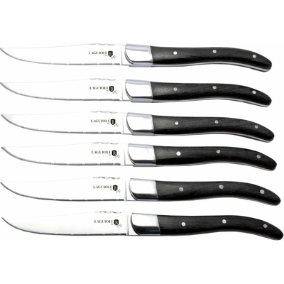 Berlingerhaus sada steakových nožov Laguiole Collection 6 ks čierna rukoväť,