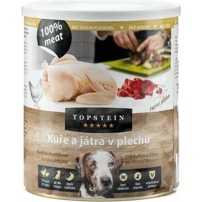 Topstein kura a játra v plechu 800 g