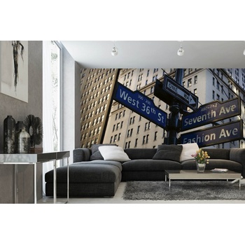 DIMEX ART s. r. o Самозалепваща се флизелинова фототапета улични табели в ню йорк 375 x 250 см